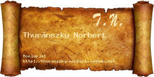 Thuránszky Norbert névjegykártya